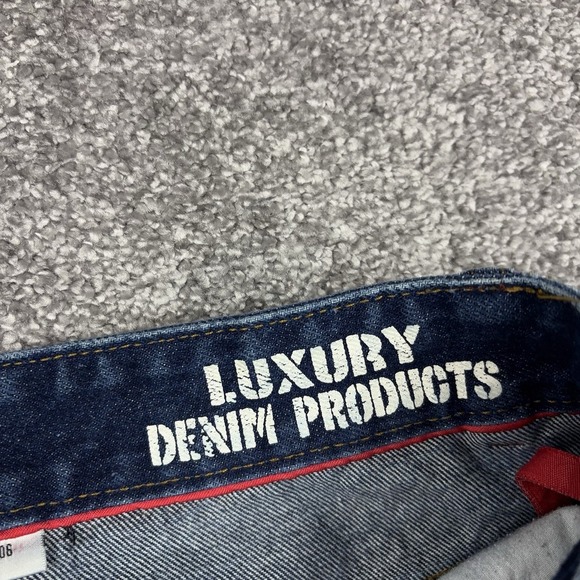 VTG Maurice Malone Mo Jeans Men's 42x34 Blue Loose Baggy Distressed Y2K 90s - Picture 6 of 13